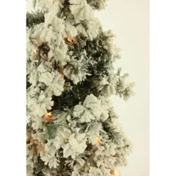 Fraiser Hill Farms Snowy Alpine Tree With Clear Lights Sale