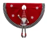 Gerson The Company 35.4" Lighted Fabric Holiday Gnome Tree Skirt Best