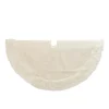 Gerson The Company 48"D White Cable Knit Fur Trim Tree Skirt Best