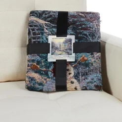Thomas Kinkade Holiday Woven Tapestry Throw Best