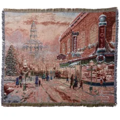 Thomas Kinkade Holiday Woven Tapestry Throw Best