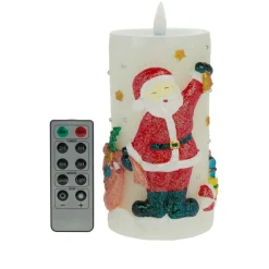Unmatched 6" 3D Flame Santa Candle Outlet