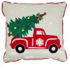 Warm & Cozy 18" X 18" Led Light Up Red Truck Pillow Best