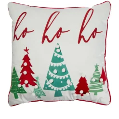 Warm & Cozy 18" X 18" Led Light Up Ho Ho Ho Pillow New
