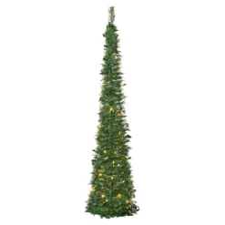 Winter Lane 6' Illuminated Slim Pop-Up Holiday Tree