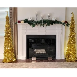 Winter Lane 6' Illuminated Slim Pop-Up Holiday Tree