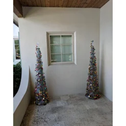 Winter Lane 6' Illuminated Slim Pop-Up Holiday Tree