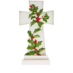 Winter Lane 12" Illuminated Holiday Cross With 6-Hour Timer Best