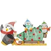 Winter Lane 23.5"H Flat-Tastics Penguins & Sled With Tree Scene Best