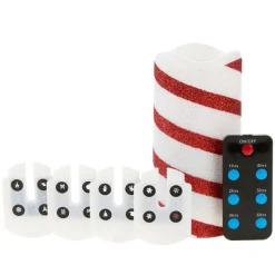 Winter Lane Holiday Glitter Projector Candle With Remote Hot