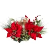 Winter Lane Led Poinsettia Candle Ring Hot