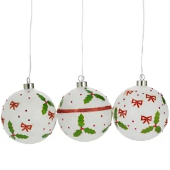 Winter Lane Oversized Led Ornaments With Timer - Set Of 3 Online