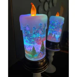 Winter Lane Spinning Led Glitter Candle Sale