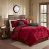 Woolrich Alton 3-Piece Red/Black Plush To Sherpa Twin Comforter Set Discount